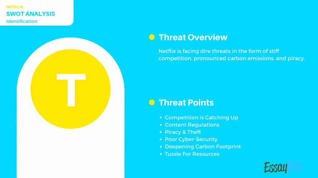 Netflix is facing dire threats in the form of stiff competition, pronounced carbon emissions, and piracy.